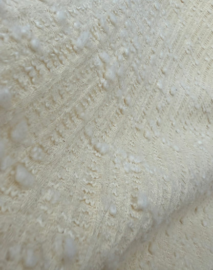 Trama de nudos de la tela de bouclé beig - Arte con Telas