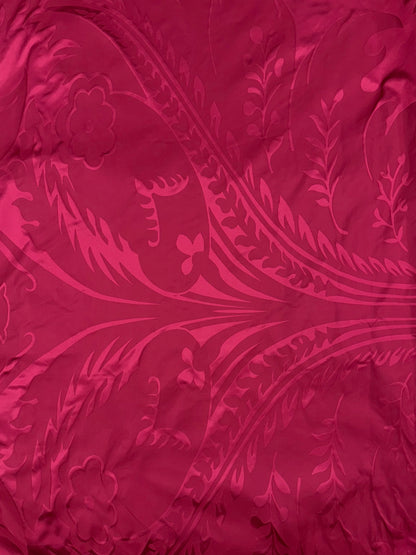 Tela raso de seda Valencia con damasco fucsia - Arte con Telas